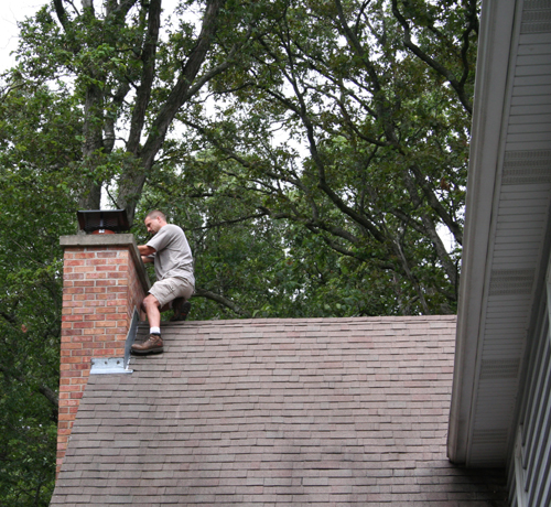 Chimney cap installation